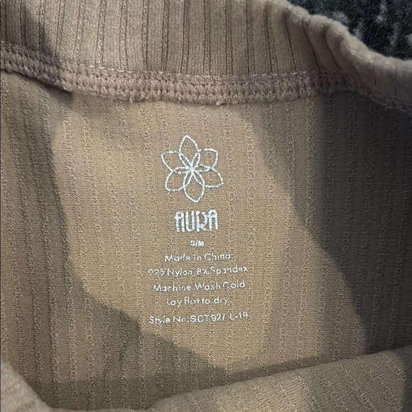 Aura Taupe Ribbed Long Sleeve Bodysuit - Picture 2 of 3